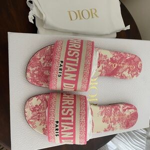 Dior Pink Dway Slide Sandals